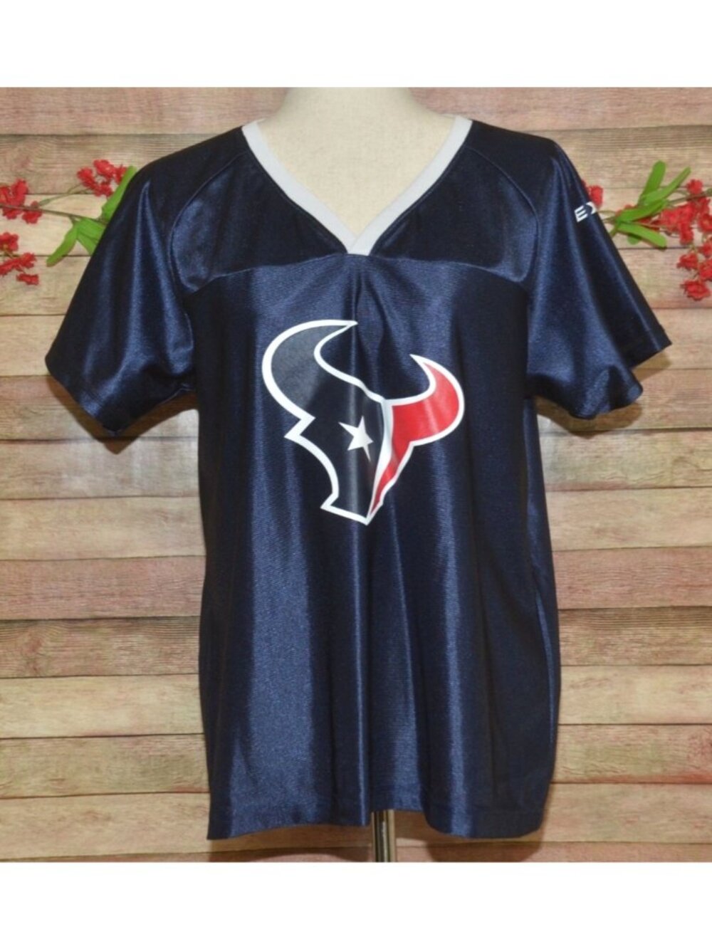 Houston Texans Jersey Womens XL Blue #8 Matt Schaub NFL Apparel Football Fangear